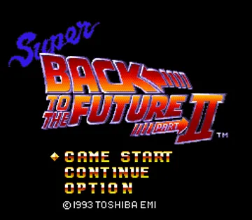 Super Back to the Future Part II (Japan) screen shot title